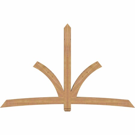 Ekena Millwork Davenport Timber Gable Bracket, Western Red Cedar, 108"W x 68"H x 5 1/2"D x 5 1/2"F, 15/12 Pitch GBW108X68X0606DAV00SWR